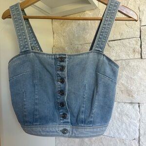 7 For All Mankind Denim Top- Small